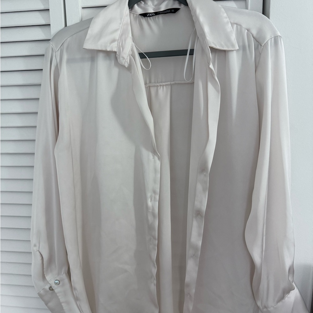 Zara Cream Shirt XS